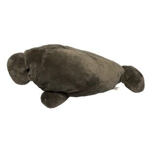 SeaWorld Manatee Plush Grey Stuffed Animal Marine Life Sea Cow Toy LARGE 19 inch